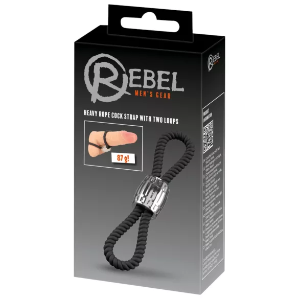 Rebel Cock Strap - reguliuojama dviguba silikoninė penio kilpa (87 g)
