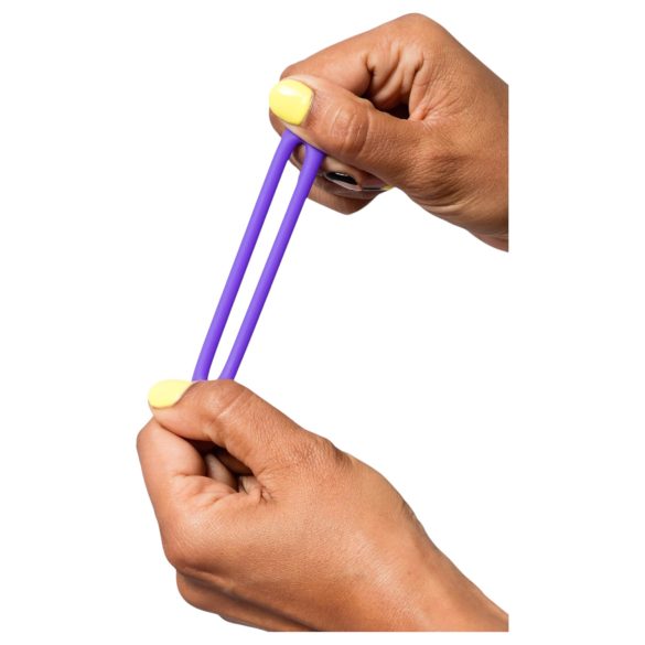 ROMP Remix Trio - penio žiedų rinkinys - 3 vnt - violetiniai