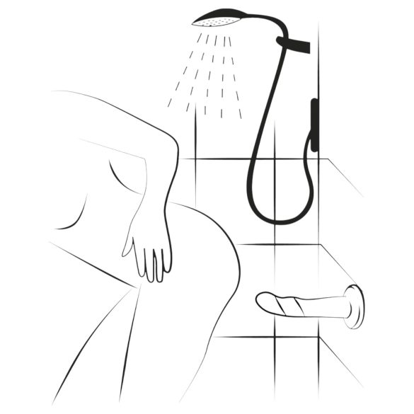 ROMP Dizi - dildo - lankstus silikonas - rožinis/oranžinis