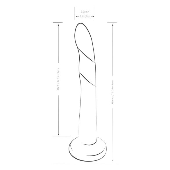 ROMP Dizi - dildo - lankstus silikonas - rožinis/oranžinis