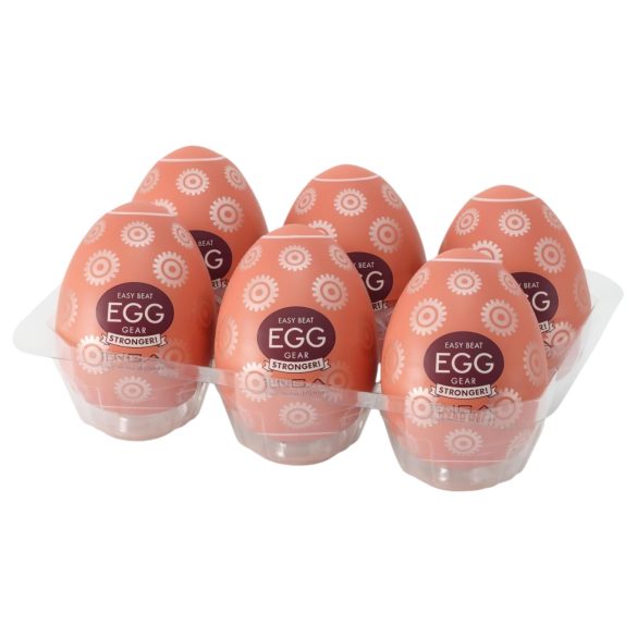 TENGA Egg Gear Stronger - masturbatorius vyrams kiaušinio formos - 6 vnt.