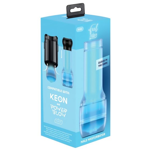 Kiiroo Feel Glow - švytinti dirbtinė vaginėlė - PowerBlow suderinama (balta)