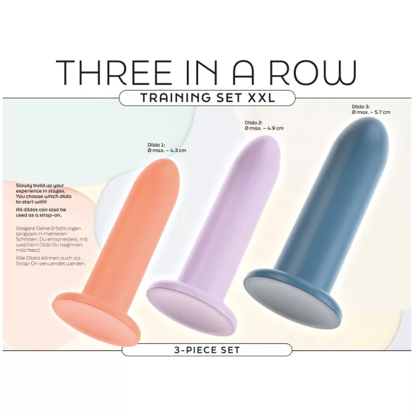 You2Toys - Trys iš eilės - dildo treniruočių rinkinys - 3 vnt. (spalvotas)