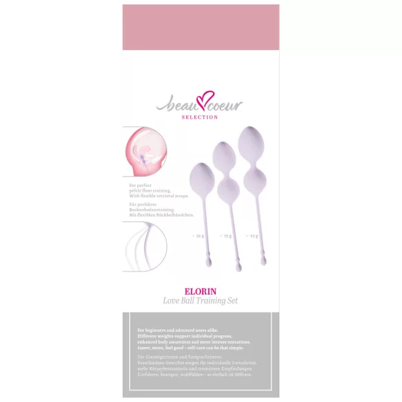 Beau Coeur Elorin - geiša kamuoliukų rinkinys - 3 dalių - violetinė