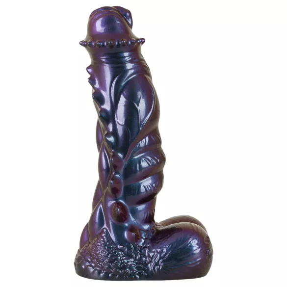 Beasty Cocks Tech-Zilla Bang - monstriškas dildo su siurbtuku (violetinis)