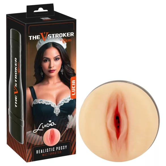Rebel The V-Stroker Lucia - tikroviška dirbtinė vagina masturbatorius (kūno spalvos)