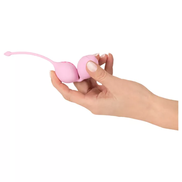 Cuties - dvigubi silikoniniai geišos rutuliukai (rožiniai)