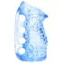 Fleshlight Fleshskins Grip Blue Ice - iš abiejų galų atviras masturbatorius (mėlynas)