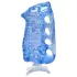 Fleshlight Fleshskins Grip Blue Ice - iš abiejų galų atviras masturbatorius (mėlynas)