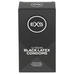 EXS Black - lateksinė prezervatyvai - juodi - 12 vnt