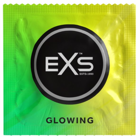 EXS Glow - šviečianti prezervatyvai - 3 vnt