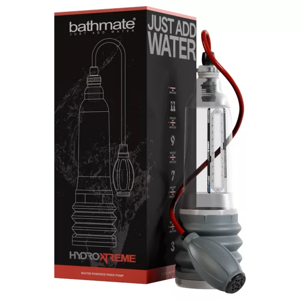 Bathmate HydroXtreme 9 - hidropompa, be priedų (skaidri)