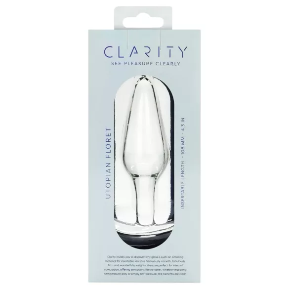 Clarity Utopian Floret - stiklinis analinis kaištis (skaidrus)