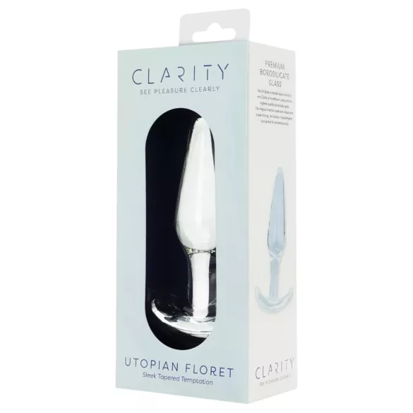 Clarity Utopian Floret - stiklinis analinis kaištis (skaidrus)