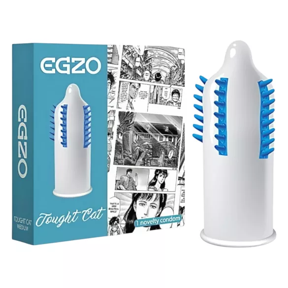 Egzo Tough Cat - tekstūruotas prezervatyvas su šereliais - 1 vnt