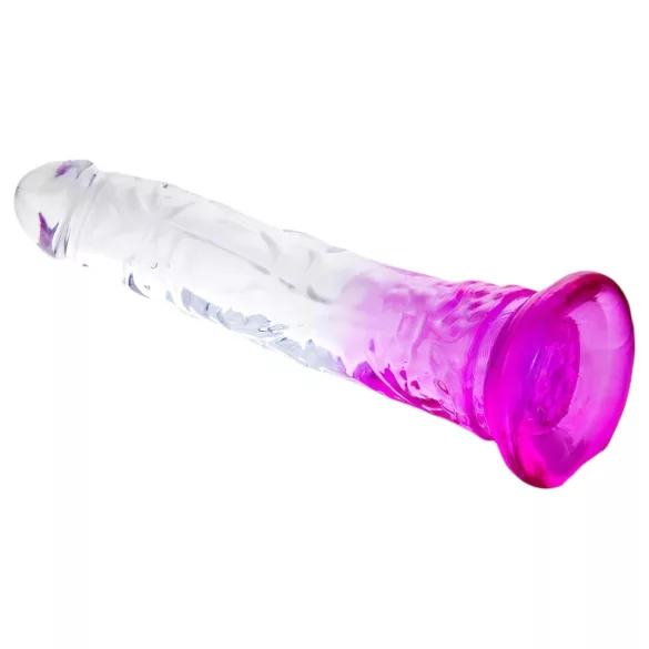 Lonely Lance - dildo su siurbtuku - permatomas violetinis