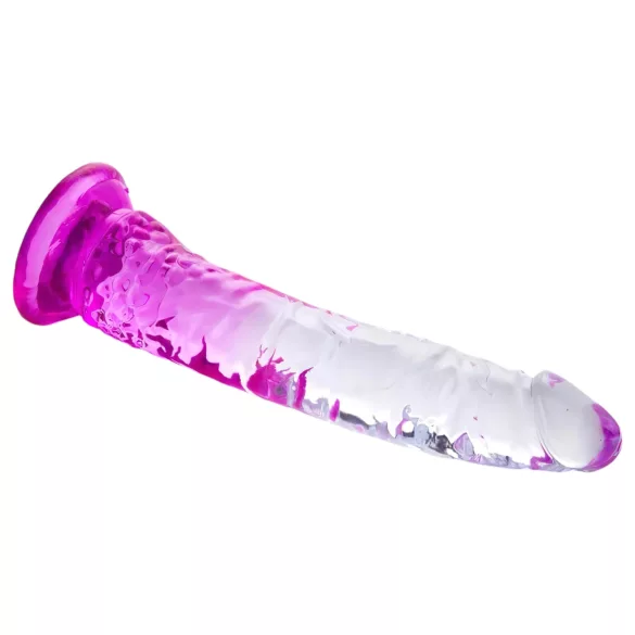 Lonely Lance - dildo su siurbtuku - permatomas violetinis