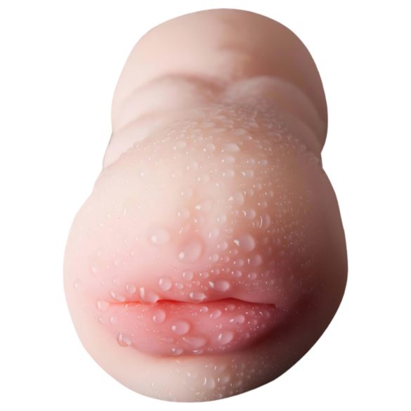 Lonely 2in1 - masturbatorius - makštis ir burna - natūralios spalvos