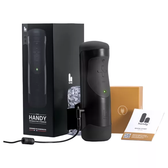The Handy 1.1 - išmanus masturbatorius vyrams - VR, tinklinis - juodas