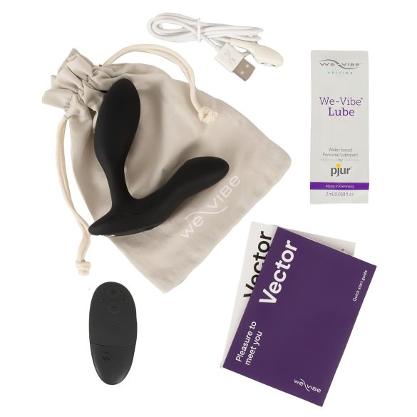 We-Vibe Vector+ - analinis vibratorius - išmanus, įkraunamas - juodas