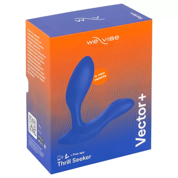 We-Vibe Vector+ - analinis vibratorius - išmanus, įkraunamas - mėlynas