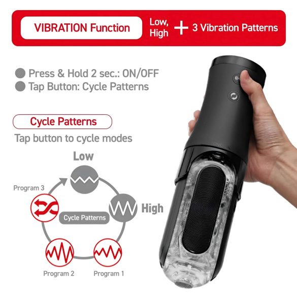 TENGA Flip 0 Electronic - automatinis masturbatorius vyrams - juodas