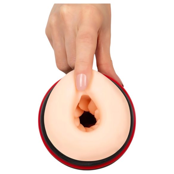 WYNE 06 - masturbatorius vyrams - vibruojantis siurblys - juodas, įkraunamas