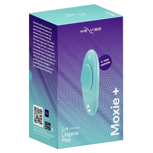 We-Vibe Moxie+ - nuotoliniu būdu valdomas, išmanus klitorio vibratorius (turkio spalvos)
