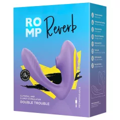   ROMP Reverb - bangomis oro srautais veikiantis 2 in 1 G taško vibratorius (violetinis)