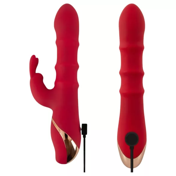 You2Toys Rabbit - vibruojantis žiedas su judančia galvute - raudonas