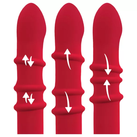 You2Toys Rabbit - vibruojantis žiedas su judančia galvute - raudonas