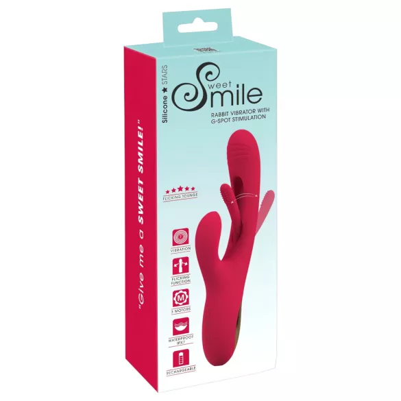 Smile - klitorio ir liežuvėlio vibratorius - raudonas