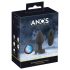 ANOS - šviečiantis vibruojantis analinis kištukas (juodas)