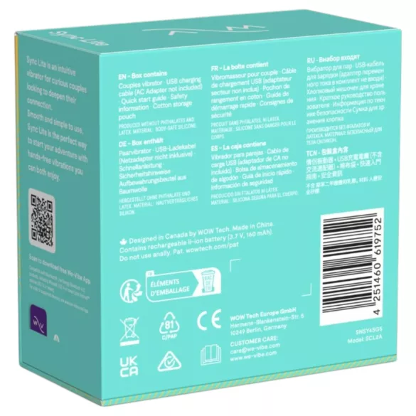 We-Vibe Sync Lite - poros ir programėle valdomas porų vibratorius (žalias)