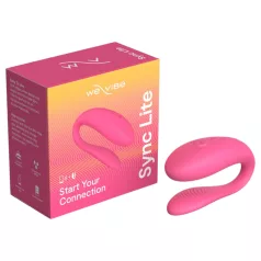   We-Vibe Sync Lite - poromis skirtas vibratorius su programėle ir nuotolinio valdymo pulteliu (rožinis)