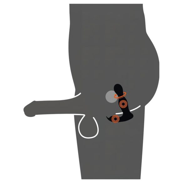 Rebel - prostatos masažuoklis su nuotoliniu valdymu - vibratorius 2in1 - juodas