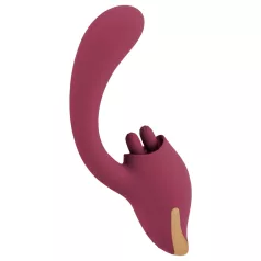 Javida - 2in1 vibratorius su liežuvėliu - raudonas