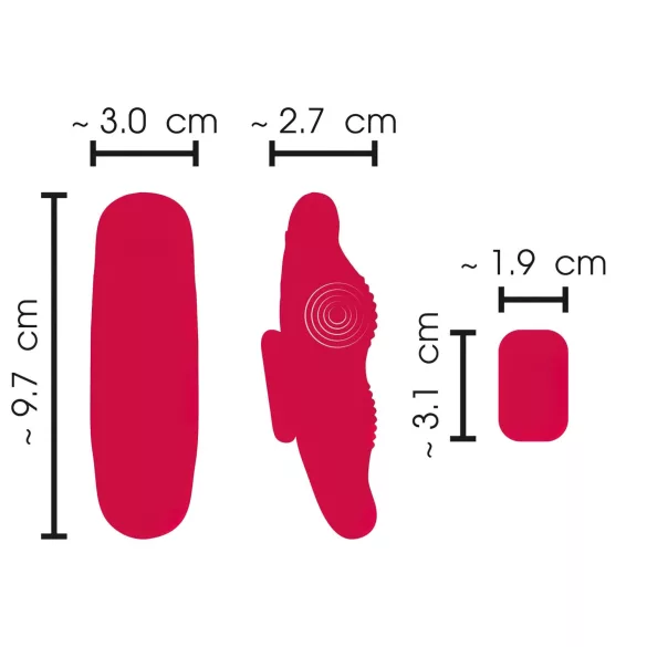 Smile - vibratorius kelnaitėms su nuotoliniu valdymu - raudonas
