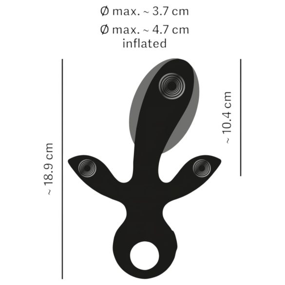Eternal - pripučiamas trigubas vibratorius - juodas
