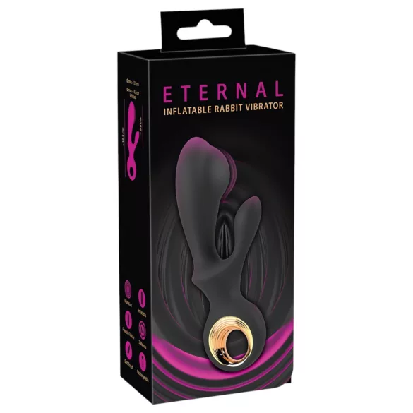 Eternal - vibruojantis pompavimas su klitorio atšaka - juodas