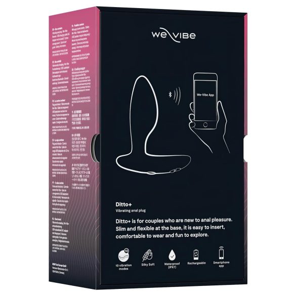 We-Vibe Ditto+ - išmanus įkraunamas analinis vibratorius - juodas