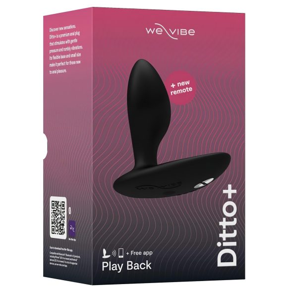 We-Vibe Ditto+ - išmanus įkraunamas analinis vibratorius - juodas