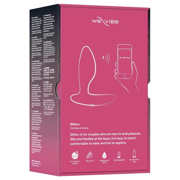 We-Vibe Ditto+ - išmanus įkraunamas analinis vibratorius (rožinis)