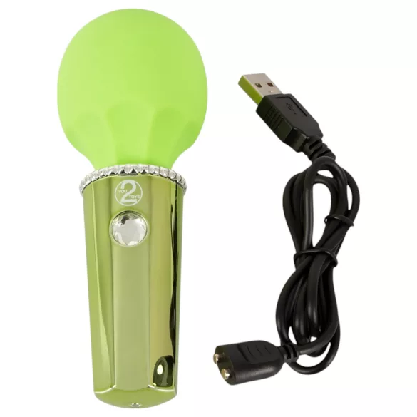 You2Toys Mini Wand - žalias akumuliatorinis masažuoklis vibratorius