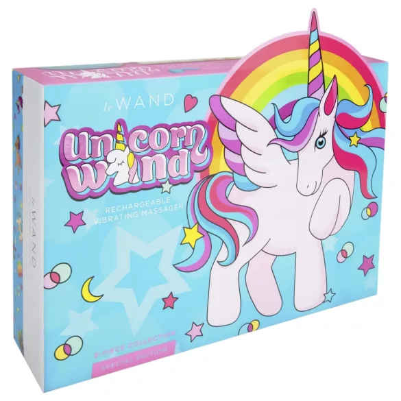 le Wand Unicorn - masažuoklis vibratorius rinkinys - vaivorykštinis