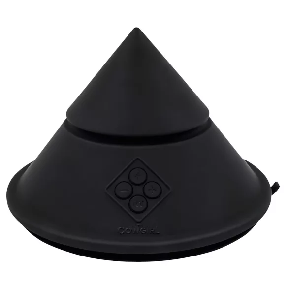 The Cowgirl Cone - išmani sekso mašina su įvairiais antgaliais (juoda)