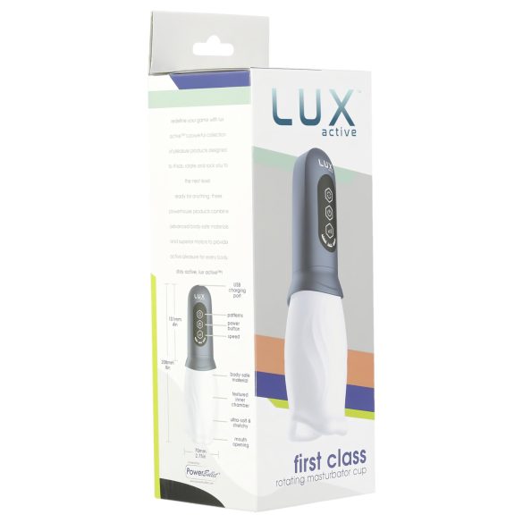 LUX Active First Class - automatinis masturbatorius - balta/pilka