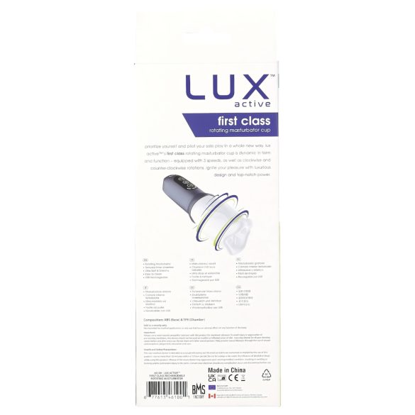 LUX Active First Class - automatinis masturbatorius - balta/pilka