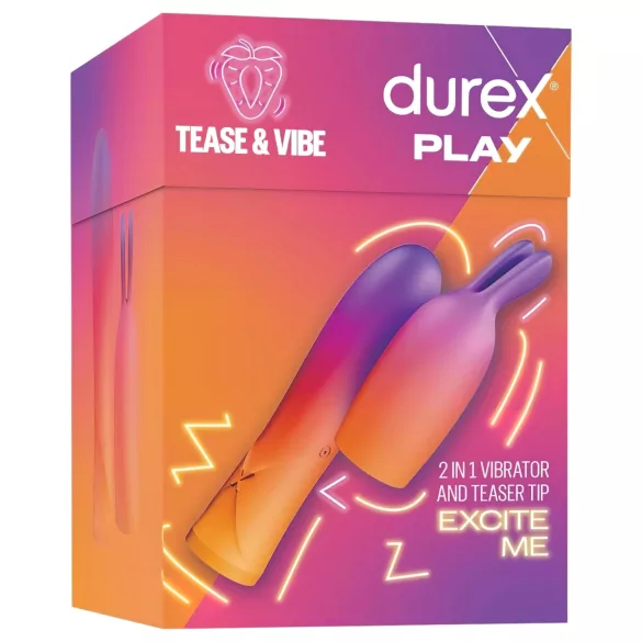 Durex Tease & Vibe - vibratorius su triusio klitorio stimuliatoriumi - rožinis