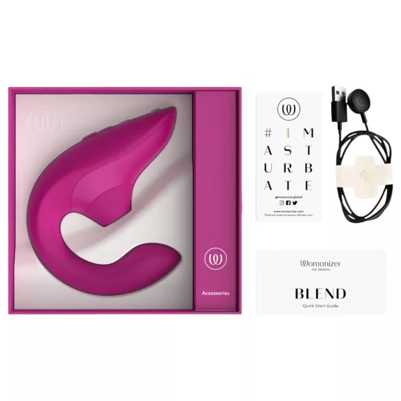 „Womanizer Blend“ - G taško vibratorius ir klitorio stimuliatorius (rožinis)